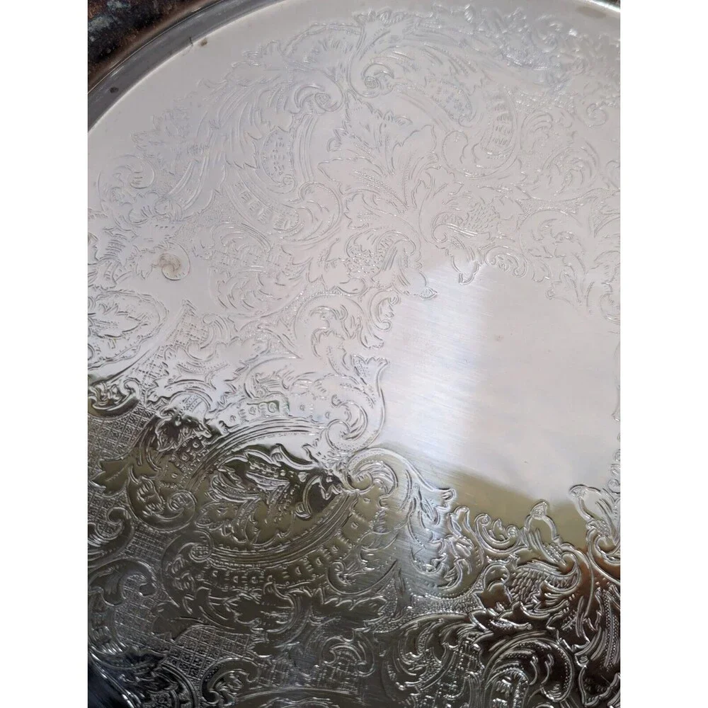 Silverplate Oneida Royal Provincial Relish Dish With Glass Liner 12 1/2